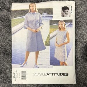 Vogue-  Isaac Mizrahi Vintage Pattern #1942 Dress & Jacket  Sz 8-10-12 UNCUT